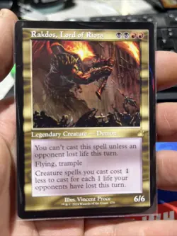 1x (379) Rakdos, Lord of Riots - RETRO FRAME MTG Ravnica Remastered NM Magic Reg - Image 1