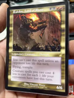 1x (379) Rakdos, Lord of Riots - RETRO FRAME MTG Ravnica Remastered NM Magic Reg - Image 2