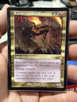 1x (379) Rakdos, Lord of Riots - RETRO FRAME MTG Ravnica Remastered NM Magic Reg - Image 3