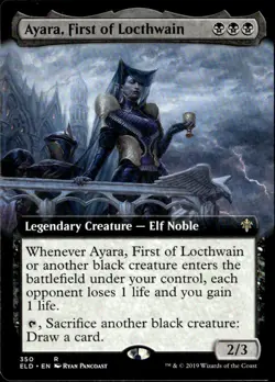 Throne of Eldraine #350 Ayara, First of Locthwain (Extended Art) - Image 1