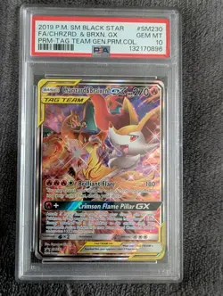 Charizard & Braixen #SM230 2019 Pokemon Sm Black Star Promo PSA 10 - Image 1