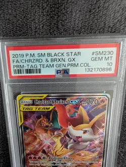 Charizard & Braixen #SM230 2019 Pokemon Sm Black Star Promo PSA 10 - Image 3