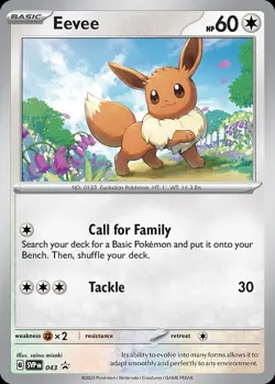 Pokemon Eevee (43/57) Scarlet & Violet Black Star Promos LP HOLO - Image 1
