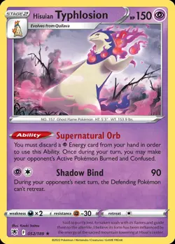 Pokemon Hisuian Typhlosion (52/231) Astral Radiance LP HOLO - Image 1