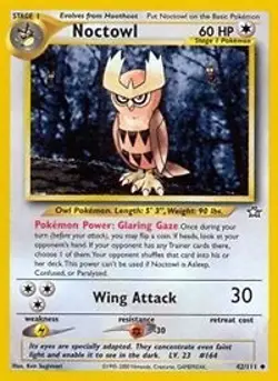 Pokemon Noctowl (42/111) Neo Genesis MP - Image 1