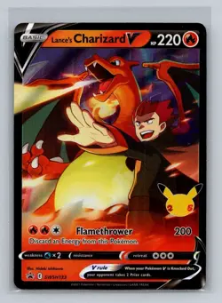 Pokemon Celebrations Lance's Charizard V Oversized Jumbo Promo SWSH133 NM SWSH - Image 1