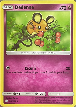 Dedenne - 145/236 - Unified Minds Pokemon 2019 - Image 1