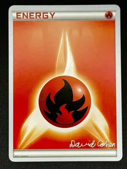 Fire Energy 2011 World Championships David Cohen NM Pokemon TCG - Image 1