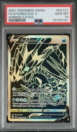 2021 Pokemon SWSH Shining Fates Full Art Eternatus VMAX #SV122 Gem Mint PSA 10 - Image 1