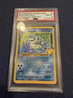 2021 POKEMON CELEBRATIONS CLASSIC COLL #2 BLASTOISE-HOLO PSA 10 - Image 1