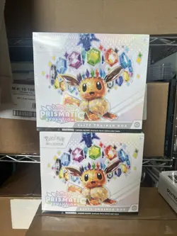 Pokemon TCG Prismatic Evolutions Elite Trainer Box ETB Factory Sealed Lot of 2 - Image 1
