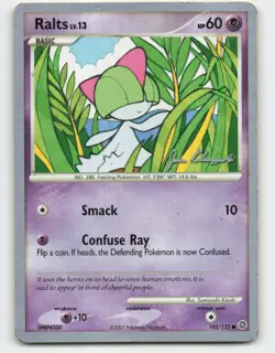 2007 Pokemon, Secret Wonders, #102/132 Ralts, 2008 World Championships JK - Image 1