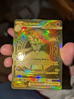 Pokemon 2025 Mega Gardevoir Ex 187/132 Gold Hyper Rare Evolution English LP/MP+ - Image 1