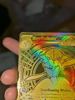 Pokemon 2025 Mega Gardevoir Ex 187/132 Gold Hyper Rare Evolution English LP/MP+ - Image 2