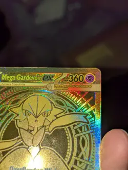 Pokemon 2025 Mega Gardevoir Ex 187/132 Gold Hyper Rare Evolution English LP/MP+ - Image 3