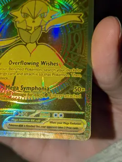 Pokemon 2025 Mega Gardevoir Ex 187/132 Gold Hyper Rare Evolution English LP/MP+ - Image 4