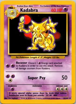 Kadabra 046/130 Base Set 2 LP Pokemon TCG - Image 1