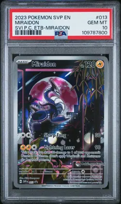 2023 Rare Pokemon PSA 10 #013 Miraidon Pokemon Center Black Star Promo Pop 740 - Image 1