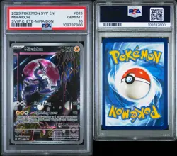 2023 Rare Pokemon PSA 10 #013 Miraidon Pokemon Center Black Star Promo Pop 740 - Image 3