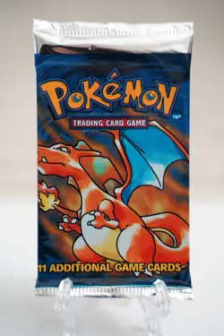 Pokemon TCG Base Set Unlimited Booster Pack Charizard Art WOTC Sealed - Image 1