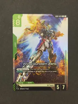 Wing Gundam Zero GD01-024 Newtype Rising Gundam Card Game TCG NM LR Foil - Image 1