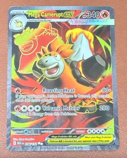Mega Camerupt EX 156/132 Full Art Mega Evolutions Pokemon Card Pack Fresh - Image 1