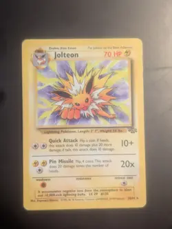 Pokemon TCG Jolteon Jungle 20/64 Regular Rare Non-Holo Card - Image 1
