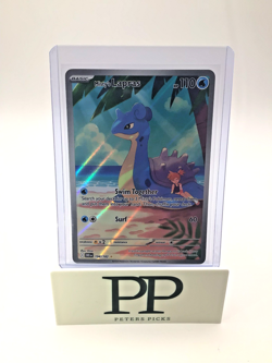 Pokemon TCG Destined Rivals Misty's Lapras Holo Card 194/182 Illustration Rare - Image 1