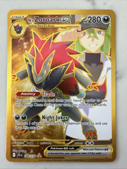 Pokemon TCG Journey Together NS Zoroark EX Gold Card 189/159 - Near Mint - Image 1