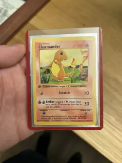 Pokemon TCG Charmander 1st Edition Base Set Shadowless Card 046/102 NM-LP - Image 1
