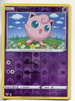 Pokemon TCG Darkness Ablaze Reverse Holofoil Common Card #067 Jigglypuff - Image 1