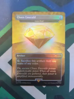 Chaos Emerald (yellow) Lotus Petal Foil Secret Lair 7035 Magic the gathering - Image 1