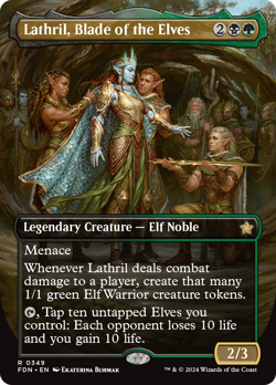 x1 Lathril, Blade of the Elves FDN Foundations MTG 349 RARE BORDERLESS M/NM 1x - Image 1
