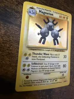 Pokemon TCG Magneton Base Set Holo Rare 9/102 LP - Image 2
