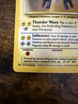 Pokemon TCG Magneton Base Set Holo Rare 9/102 LP - Image 5