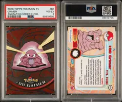 2000 Topps Pokemon TV - Grimer Animation Series 2 Foil #88 PSA 4 - Image 3