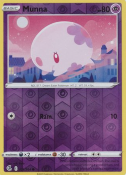 Munna 121/264 Fusion Strike Reverse Holo Common NM Pokemon DNA GAMES - Image 1