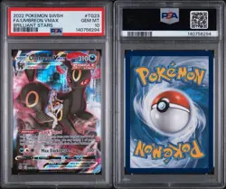 2022 POKEMON SWORD & SHIELD BRILLIANT STARS #TG23 FULL ART/UMBREON VMAX PSA 10 - Image 3