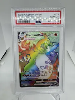 2020 Pokemon SWSH FA Charizard Vmax 074/073 Champion's Path Secret PSA 10 - Image 1