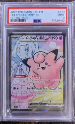 Pokemon TCG Lillie's Clefairy EX Journey Together 173/159 Ultra Rare PSA 9 - Image 1