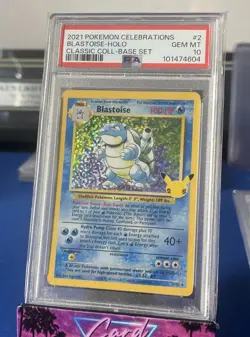 2021 POKEMON CELEBRATIONS CLASSIC COLLECTION #2 BLASTOISE-HOLO PSA 10 - Image 1