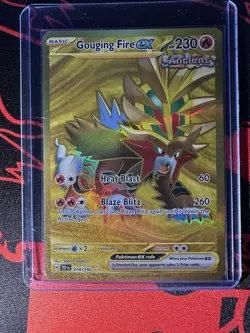 Pokemon Gouging Fire ex SV05: Temporal Forces 214/162 Hyper Rare Full Art NM - Image 3