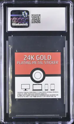 Raichu Pokemon Candy Stickers (2023) Korean 24k Gold Plating CGC 10 GEM MINT - Image 2