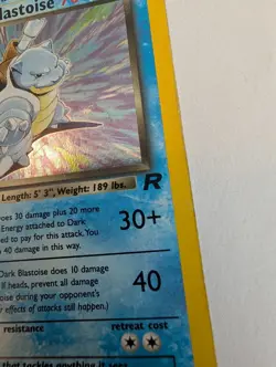 Pokemon Dark Blastoise 3/82 Team Rocket Holo Rare Vintage WOTC - Image 3