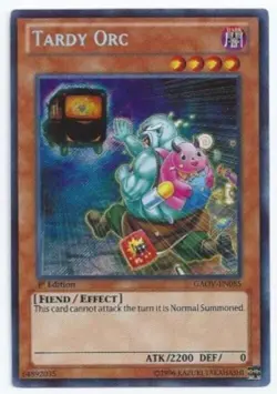 Yugioh-Tardy Orc-Secret Rare-1st Edition-GAOV EN085 (LP) - Image 1
