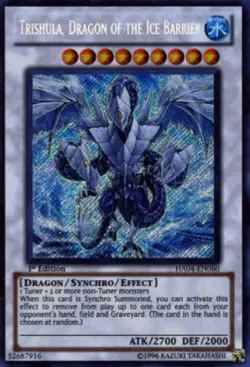 Yugioh-Trishula, Dragon of the Ice Barrier-Secret Rare-UNL-HA04 EN060 (LP) - Image 1