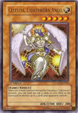 Yugioh-Celestia, Lightsworn Angel-Ultra Rare-UNL-LODT EN024 (LP) - Image 1