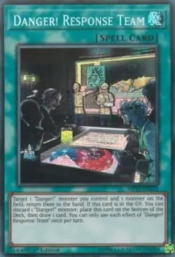 Yugioh-Danger! Response Team-Secret Rare-1st Edition-MP19 EN221 (LP) - Image 1