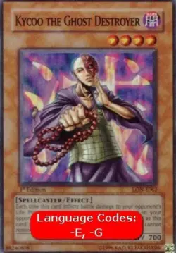 Yugioh-Kycoo the Ghost Destroyer-Super Rare-UNL-LON E062 (LP) - Image 1