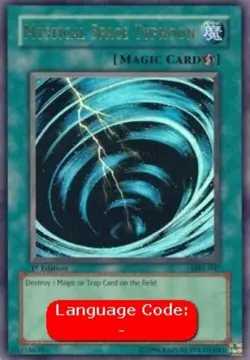 Yugioh-Mystical Space Typhoon-Ultra Rare-1st Edition-MRL 047 (DAMAGED) - Image 1